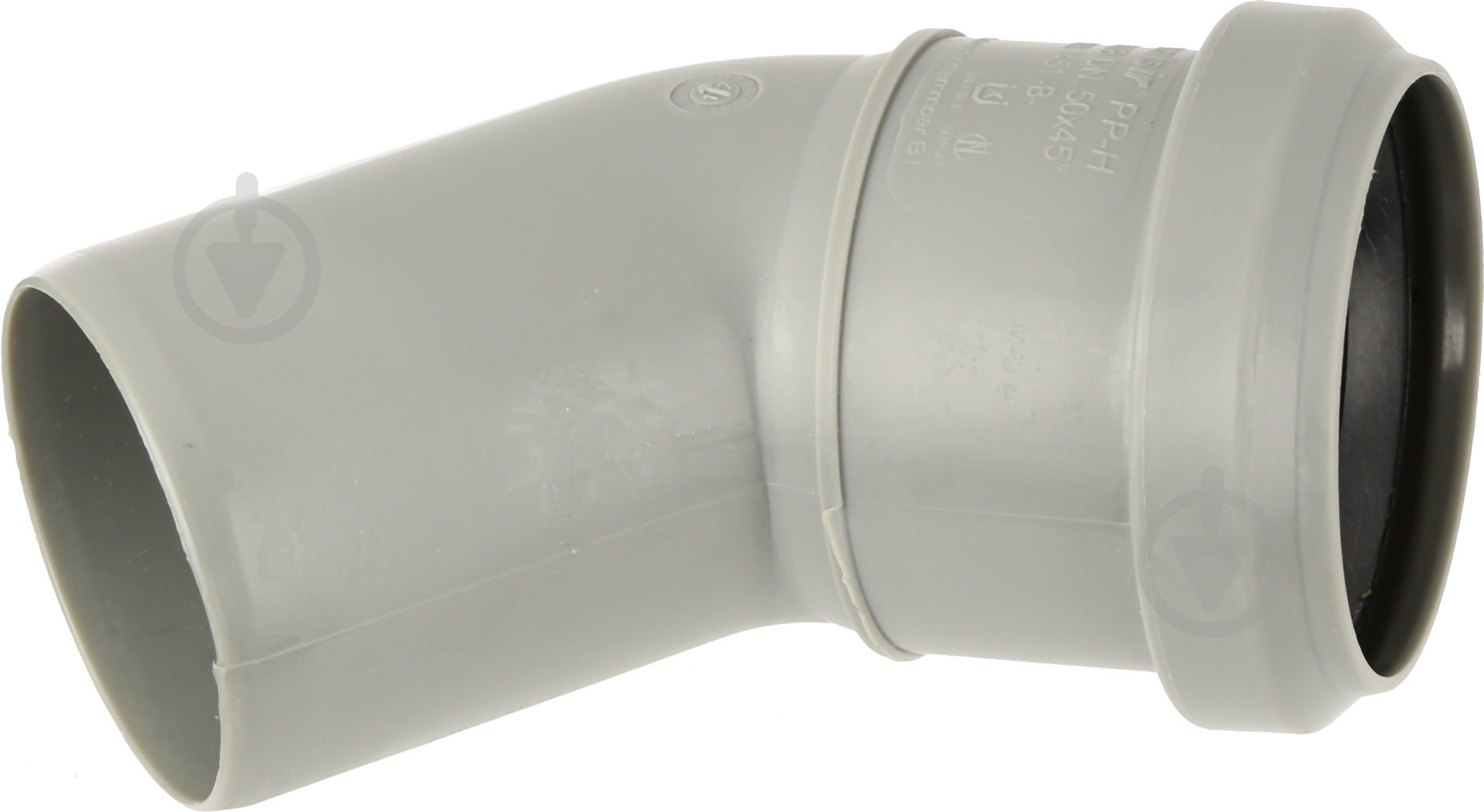 Колено канализационное Valsir Valsir ПП d50x45° - фото 2