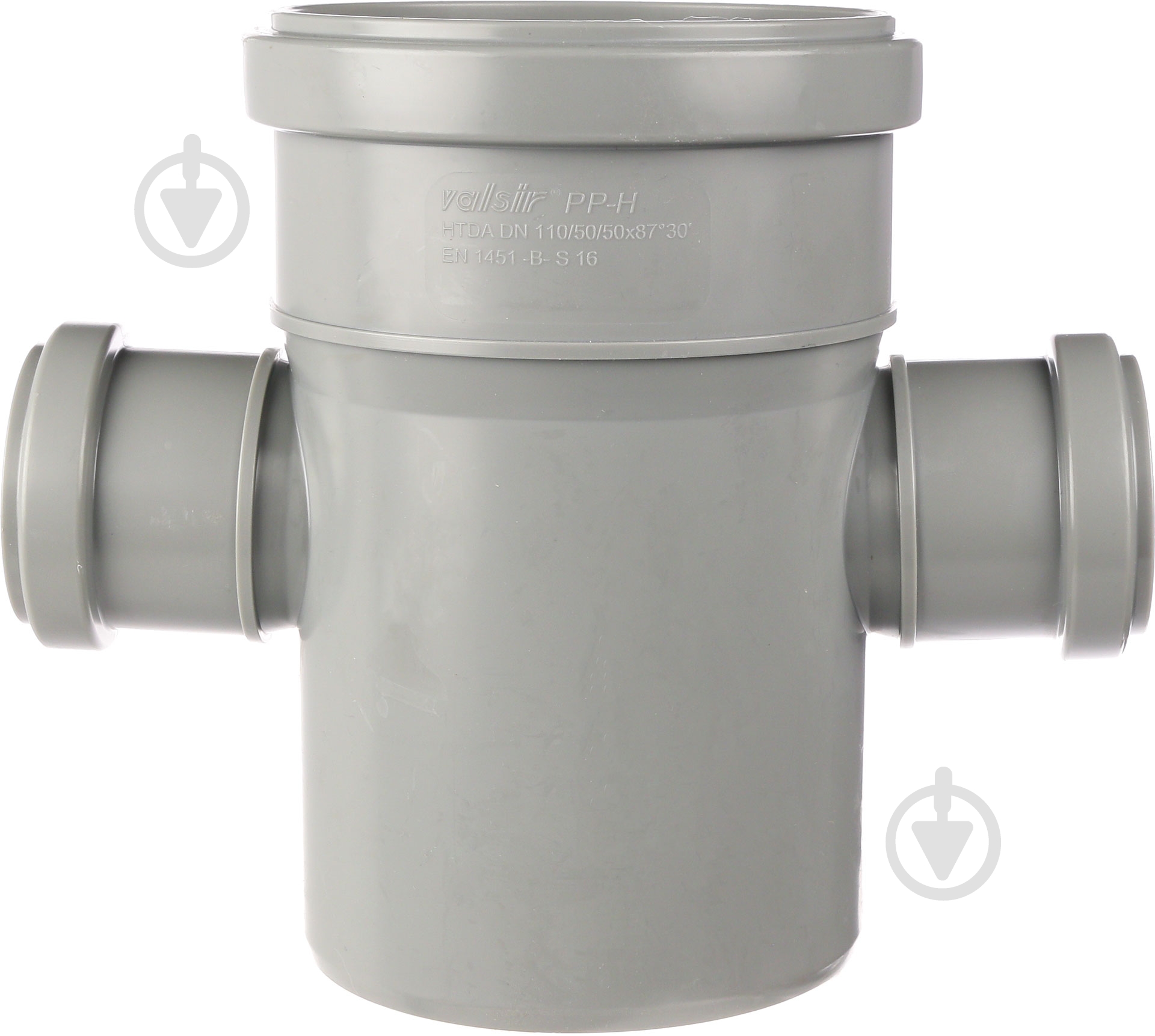 Крестовина канализационная Valsir Valsir ПП d110x50х50x90° - фото 1