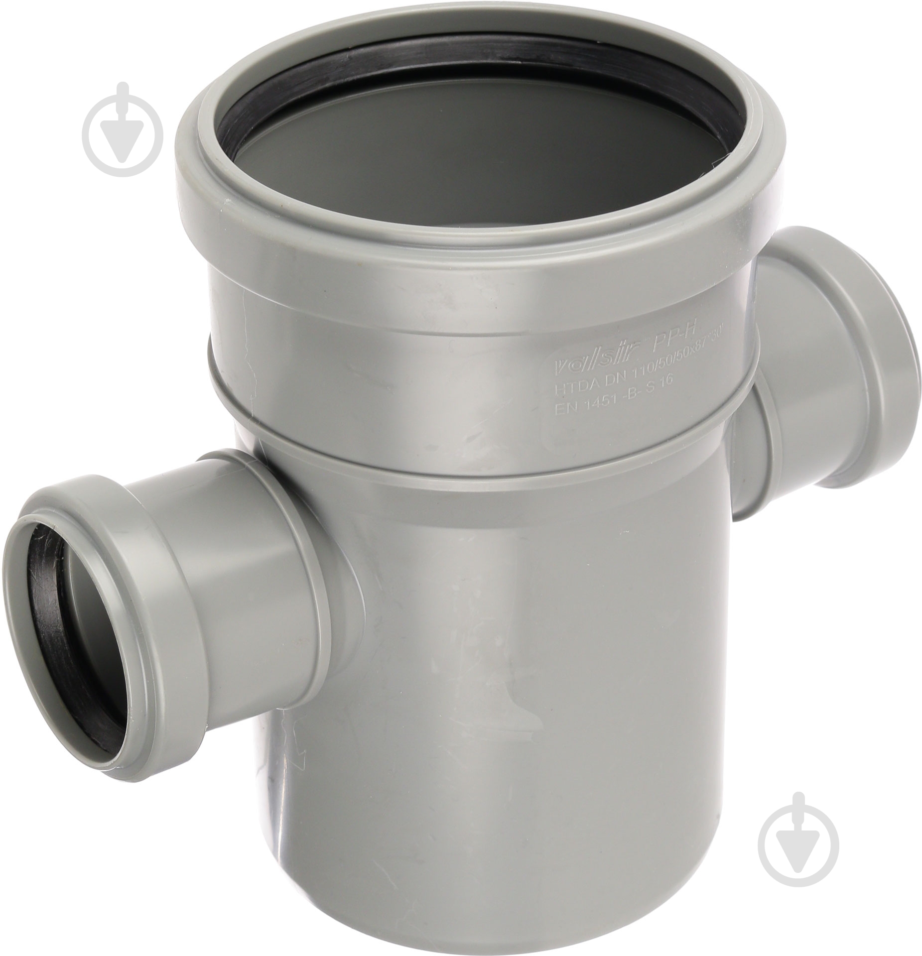 Крестовина канализационная Valsir Valsir ПП d110x50х50x90° - фото 2