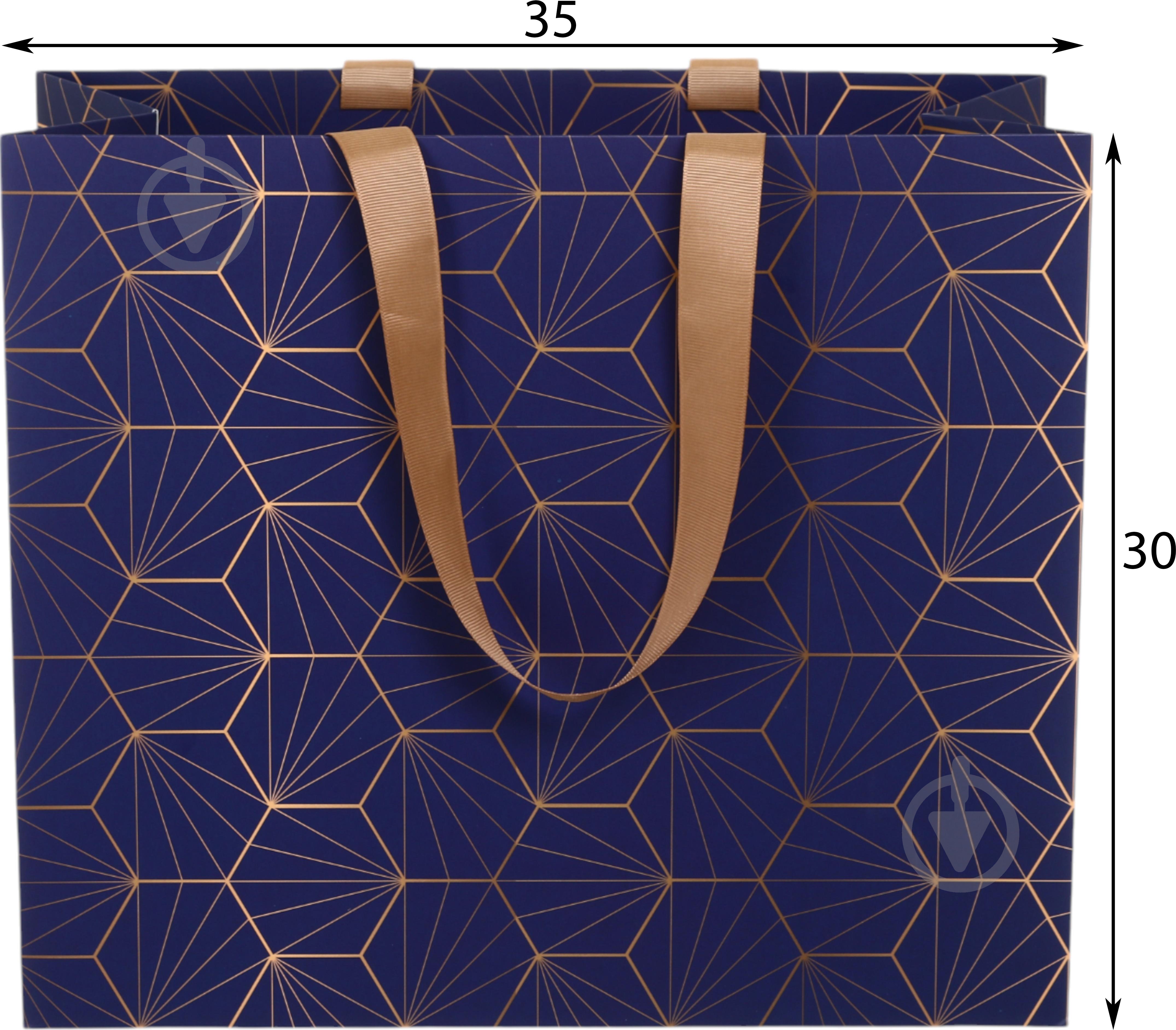 Пакет подарочный ночная симметрия 03 30х35х15 см - фото 2 Пакет подарочный ночная симметрия 03 30х35х15 см - фото 2