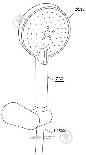 Душевой гарнитур Damixa RedBlue Origin One 2.0 918110000 - фото 2