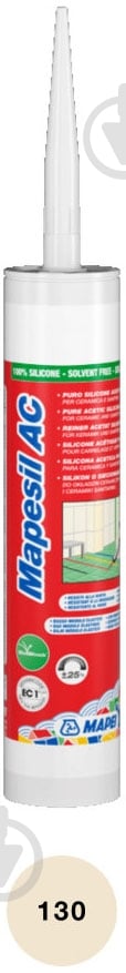 Герметик силиконовый Mapei санитарный Mapesil AC 130 жасмин 310 мл - фото 1 Герметик силиконовый Mapei санитарный Mapesil AC 130 жасмин 310 мл - фото 1