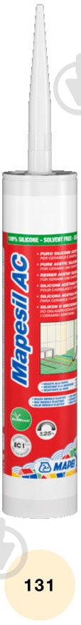 Герметик силіконовий Mapei санітарний Mapesil AC 131 ваніль 310 мл - фото 1