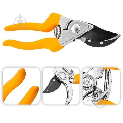 Секатор плоскостной Gruntek Falke 210 мм в ассортименте - фото 6