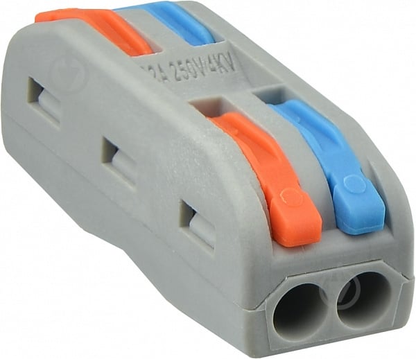 Клеммник соединительный Аско-Укрем PCT-2-2-С серый A0130010111 - фото 2