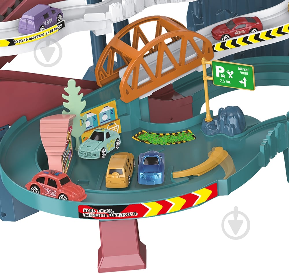 Игровой набор ZIPP Toys Dino автотрек-серпантин электрический (6 машинок) 532.01.25 - фото 2