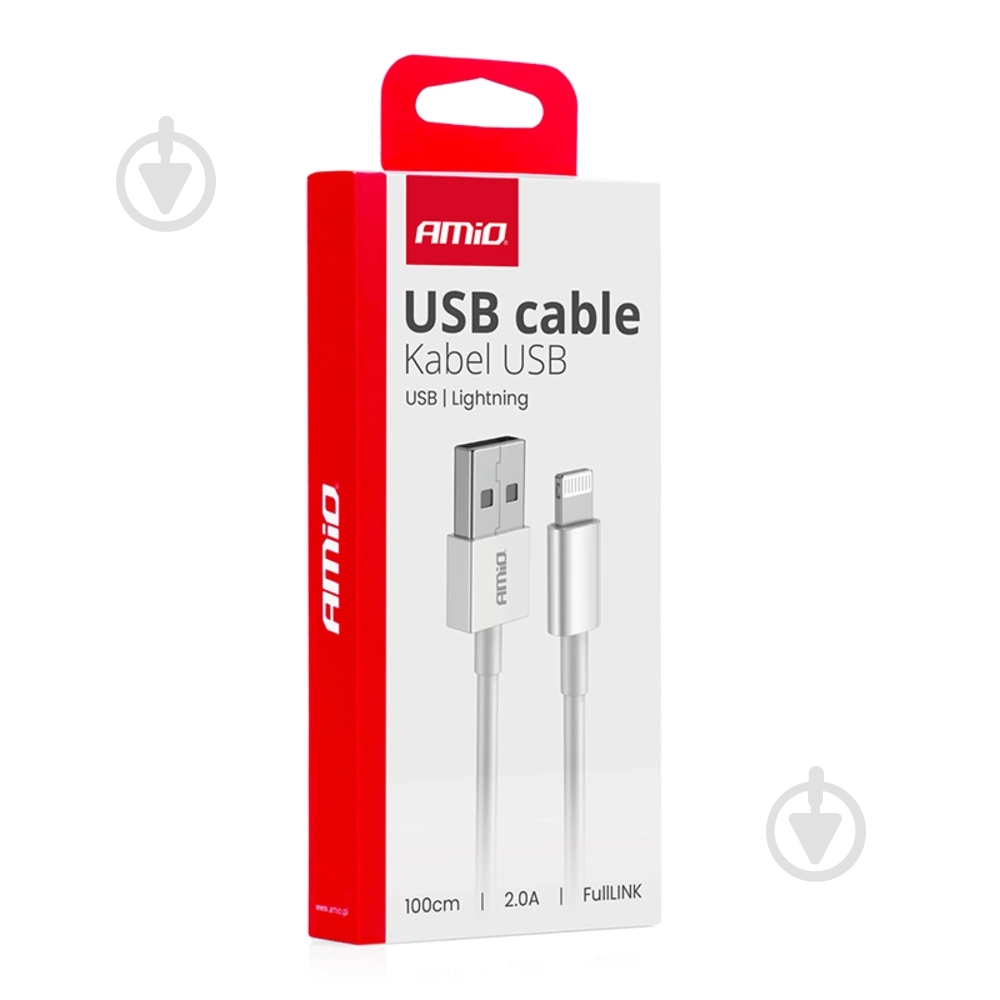 Кабель AMiO USB-A - Lightning 2A 100 см FullLINK (03895) - фото 2