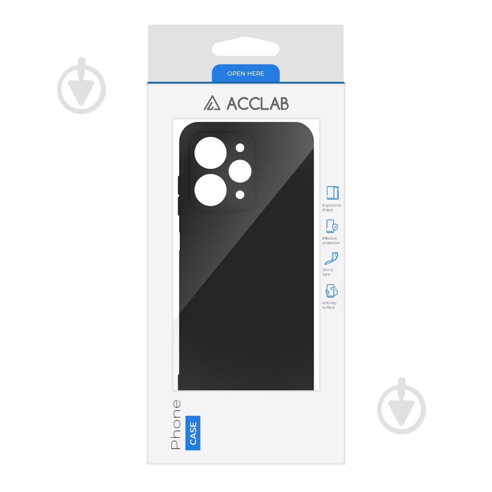 Чехол Acclab Silicone Case черный для Xiaomi Redmi 12 - фото 2 Чехол Acclab Silicone Case черный для Xiaomi Redmi 12 - фото 2