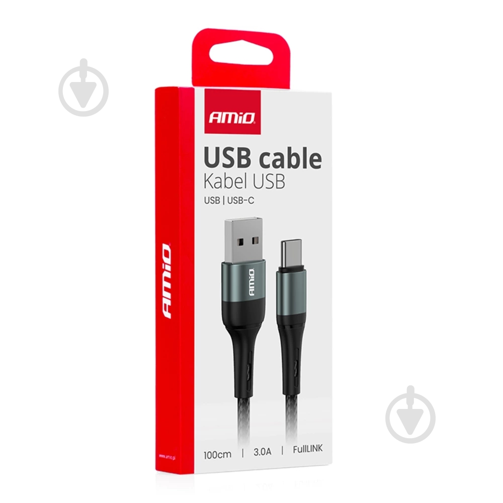 Кабель AMiO USB-A - USB-C 3A 100 см FullLINK (03911/039113) - фото 2