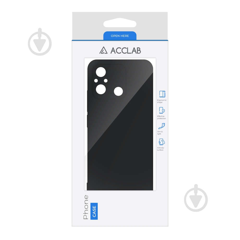 Чехол Acclab Silicone Case черный для Xiaomi Redmi 12C - фото 2