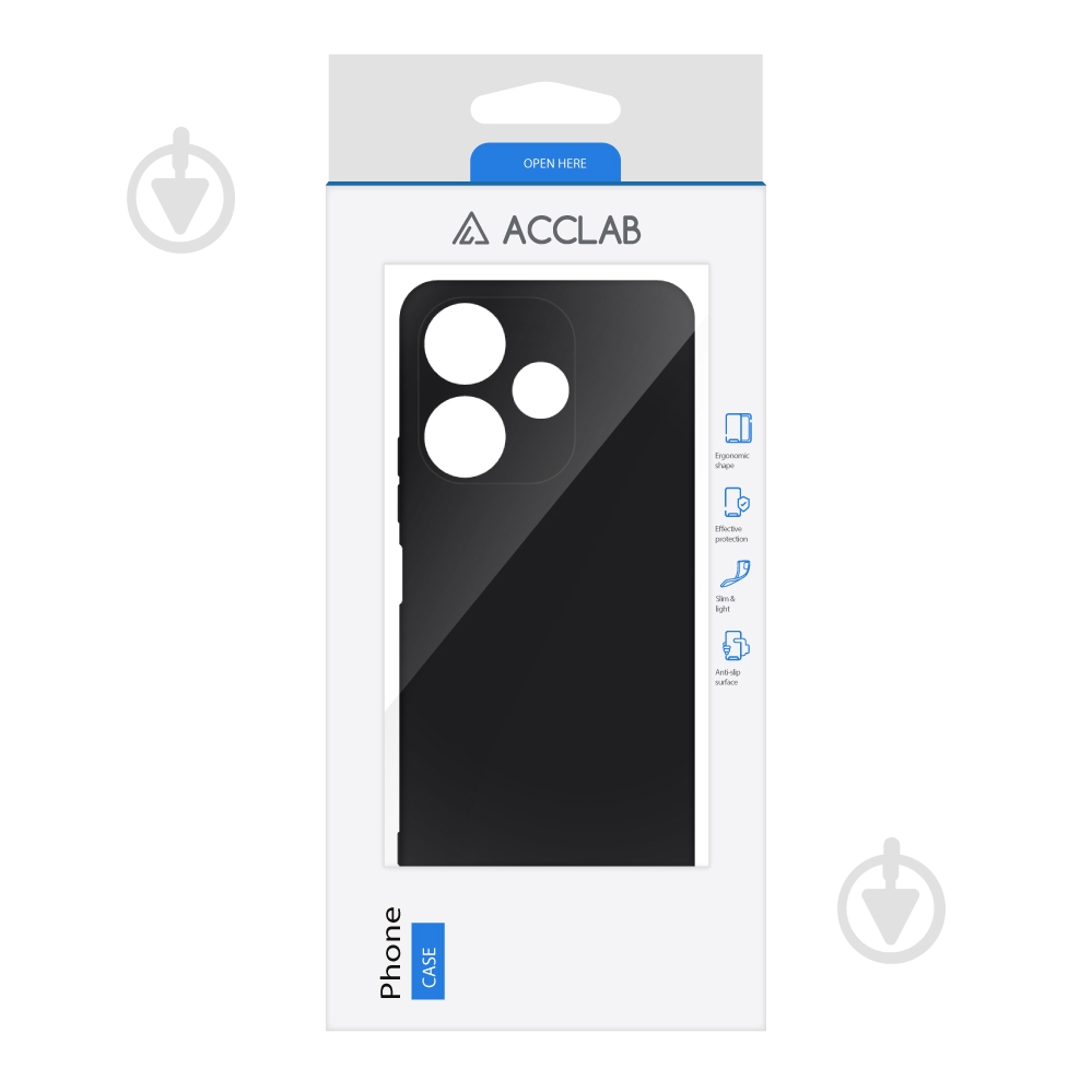 Чохол Acclab Silicone Case чорний для Xiaomi Redmi 13 - фото 2 Чохол Acclab Silicone Case чорний для Xiaomi Redmi 13 - фото 2