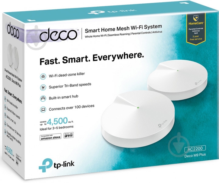 Wi-Fi-роутер TP-Link Deco M9 Plus (2-Pack) - фото 6