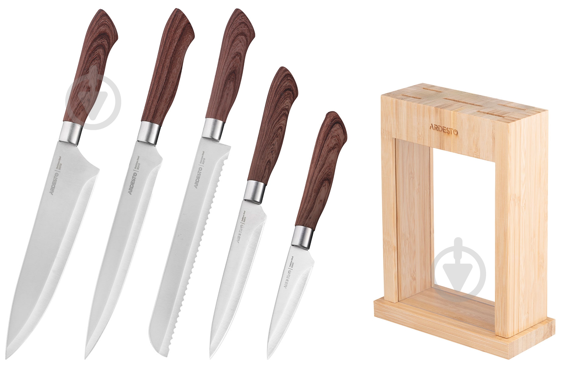 Набор ножей Ardesto Midori 6 предметов AR2105GR - фото 2 Набор ножей Ardesto Midori 6 предметов AR2105GR - фото 2