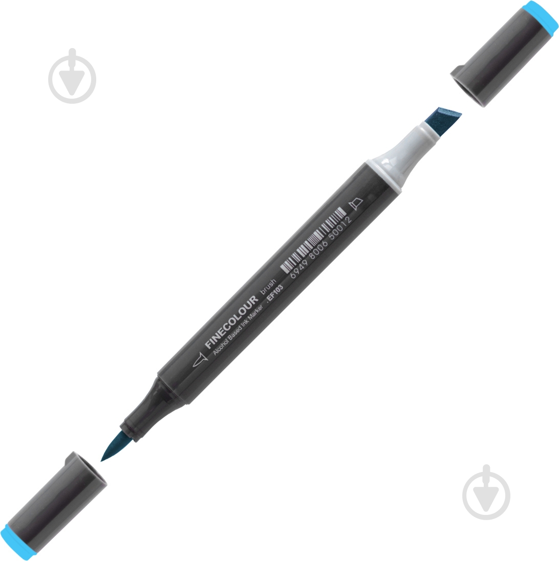 Маркер спиртовий FINECOLOUR Brush-mini EF103-237 блакитний ціанін - фото 1