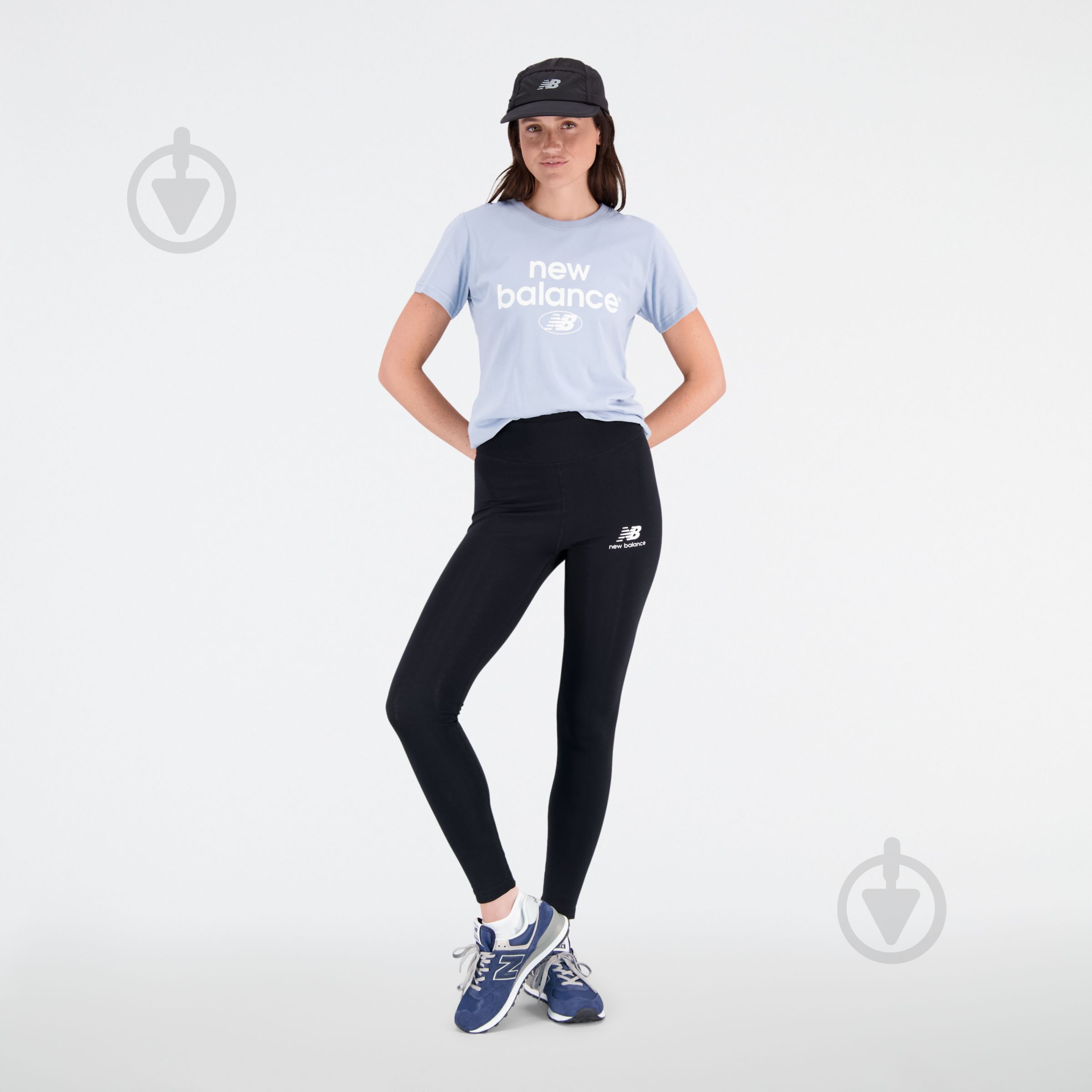 Лосини New Balance ESSENTIALS STACKED LOGO WP31509BK р.S чорний - фото 1