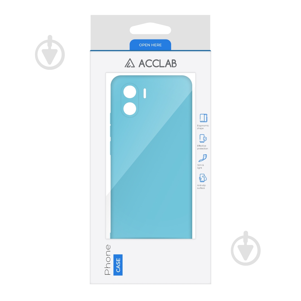 Чехол Acclab Silicone Case голубой для Xiaomi Redmi A2 - фото 2