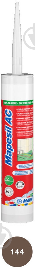 Герметик силіконовий Mapei санітарний Mapesil AC 144 шоколад 310 мл - фото 1