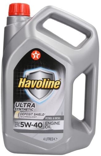 Моторное масло синтетическое Texaco Havoline Ultra 5W-40 4 л (HAVOLINE ULTRA 5W40 4L) - фото 1 Моторное масло синтетическое Texaco Havoline Ultra 5W-40 4 л (HAVOLINE ULTRA 5W40 4L) - фото 1