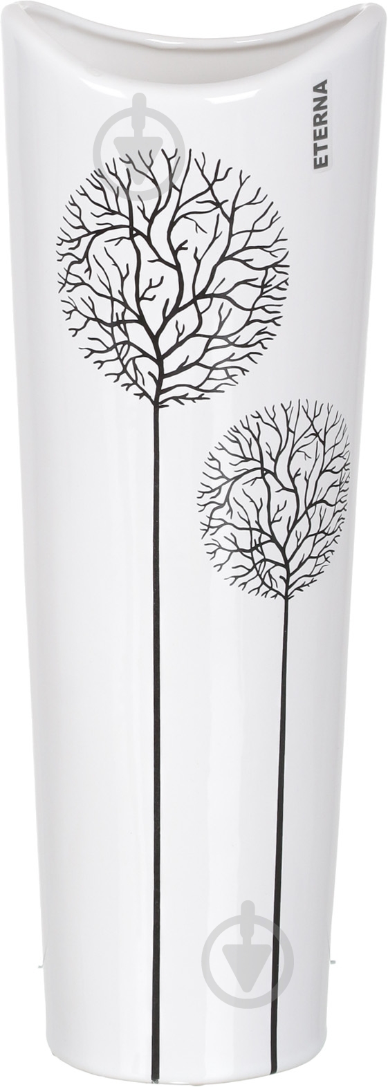 Ваза керамическая Eterna конус 39х15 см 39 см белая - фото 2