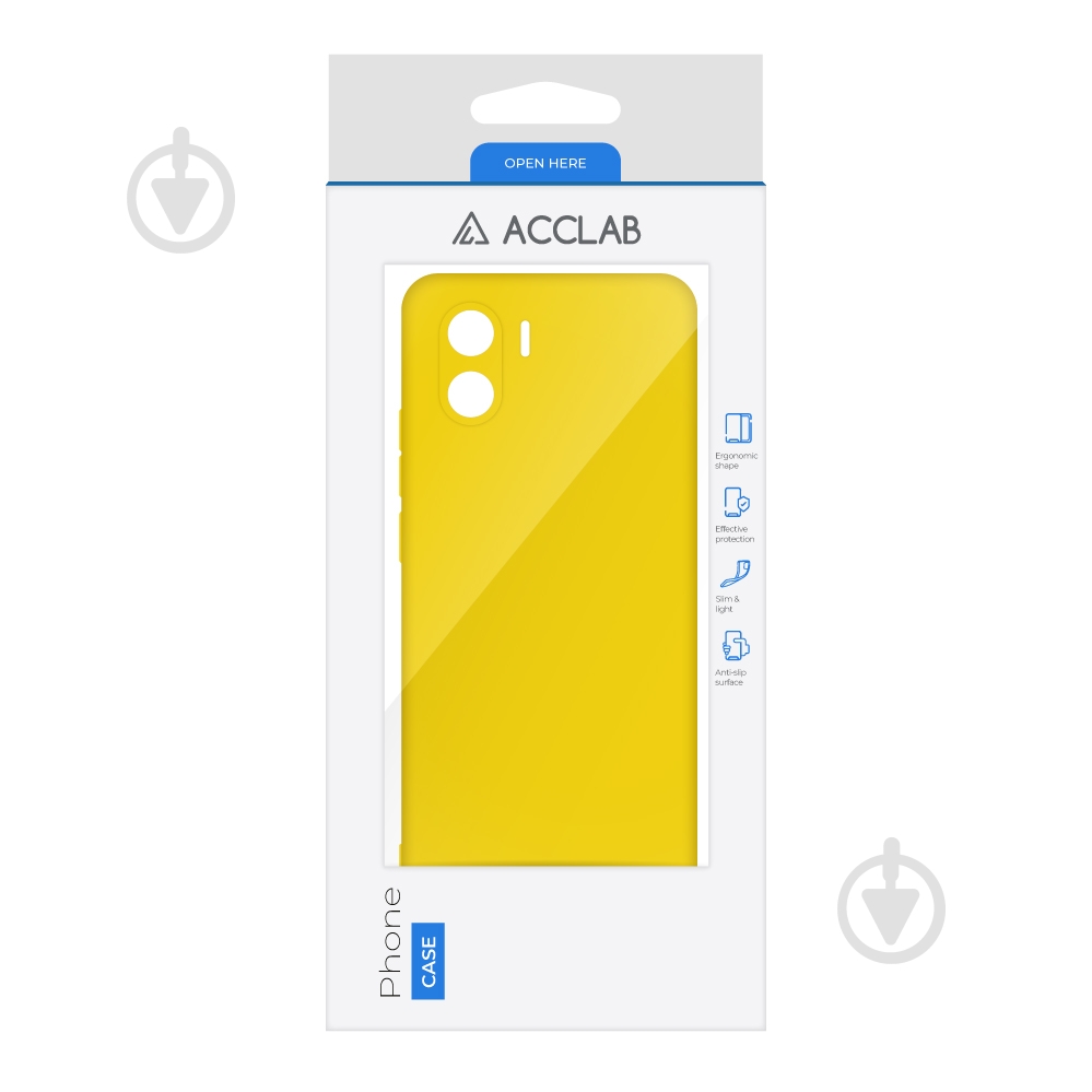 Чехол Acclab Silicone Case желтый для Xiaomi Redmi A2 - фото 2