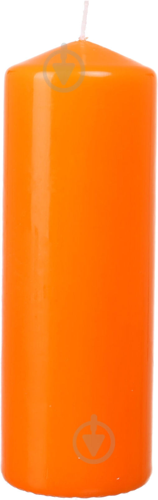 Свеча цилиндр 20х7 см оранжевая - фото 2