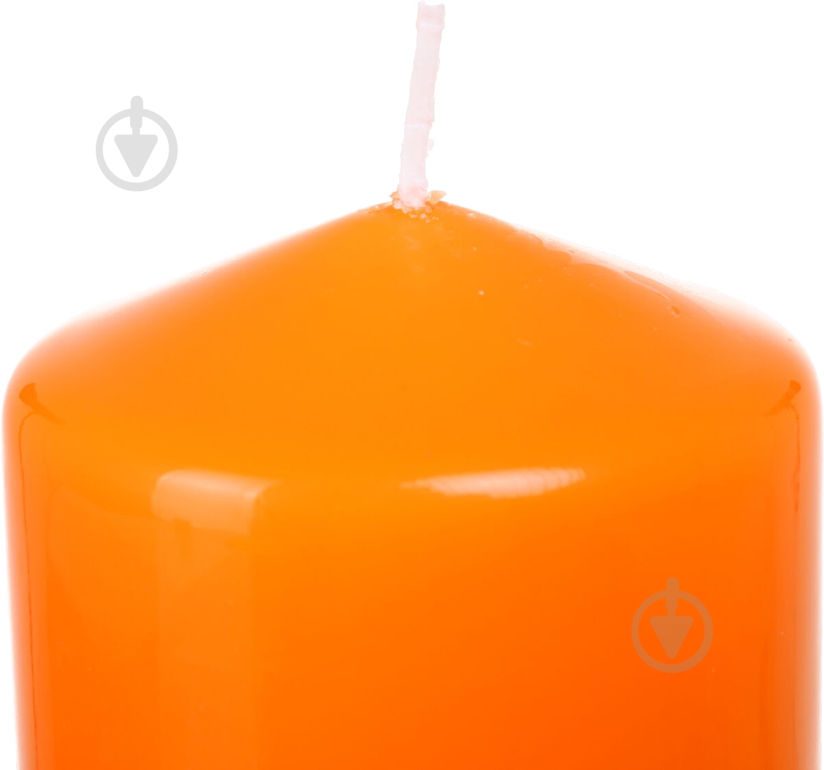 Свеча цилиндр 20х7 см оранжевая - фото 3