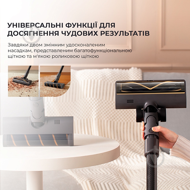 Пылесос аккумуляторный DREAME R20 grey - фото 4 Пылесос аккумуляторный DREAME R20 grey - фото 4