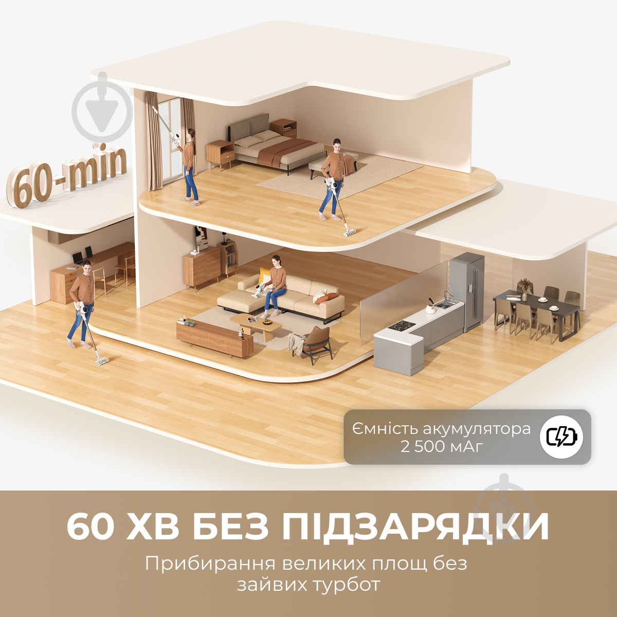 Пылесос аккумуляторный DREAME R10 (VTV22B) white - фото 6 Пылесос аккумуляторный DREAME R10 (VTV22B) white - фото 6