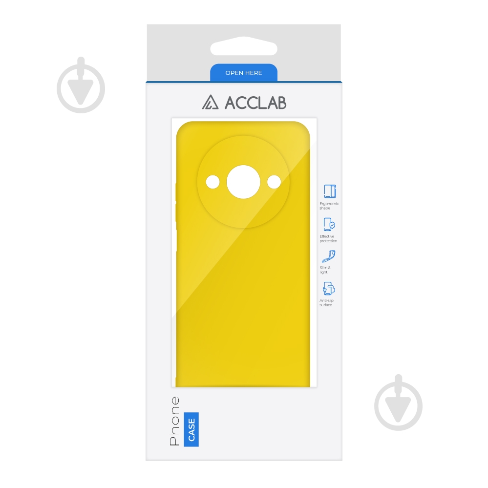 Чехол Acclab Silicone Case желтый для Xiaomi Redmi A3 - фото 2