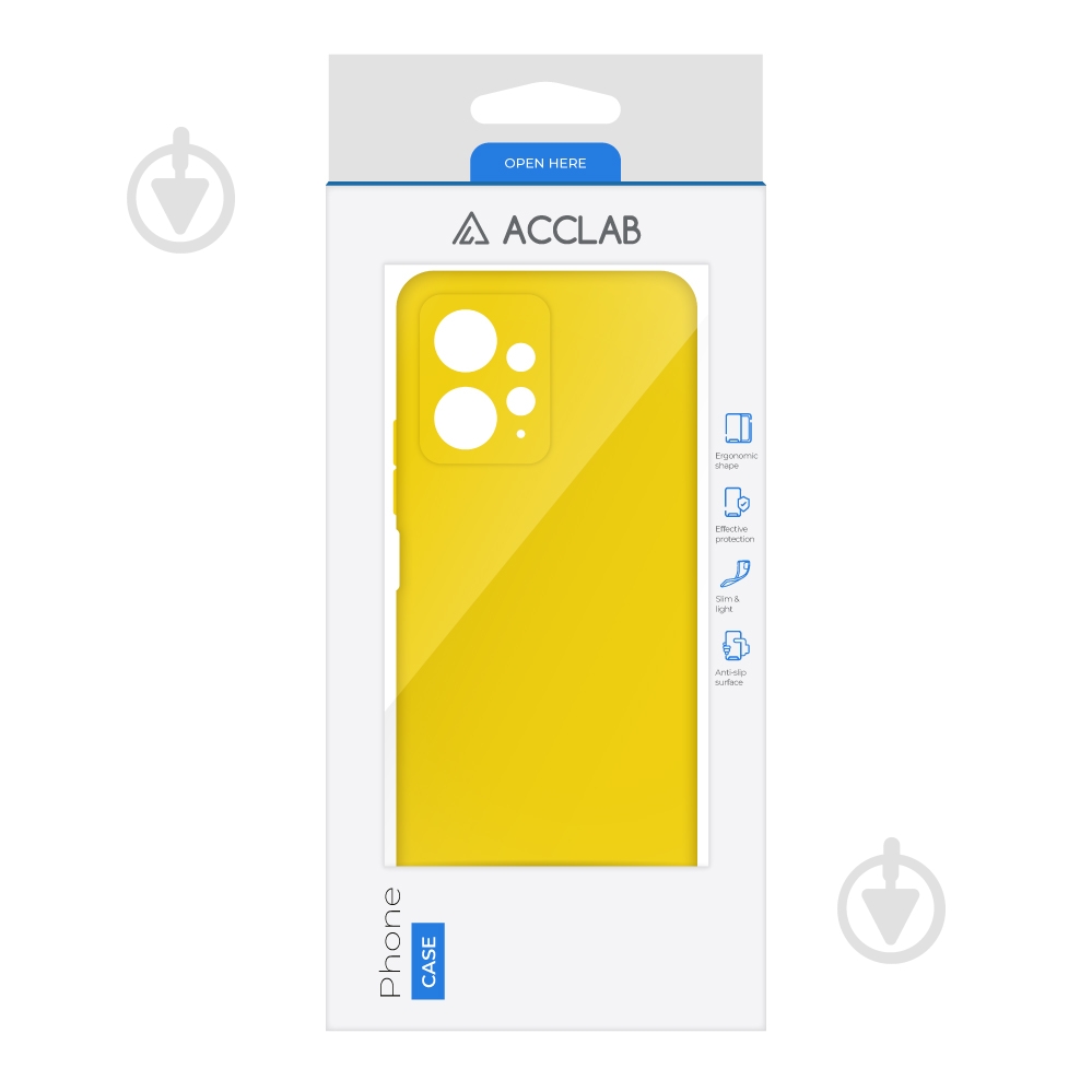 Чехол Acclab Silicone Case желтый для Xiaomi Redmi Note 12 - фото 2