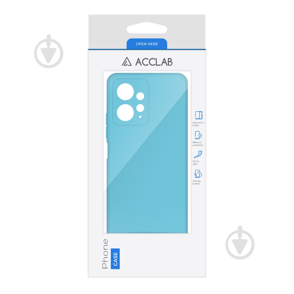 Чехол Acclab Silicone Case голубой для Xiaomi Redmi Note 12 - фото 2