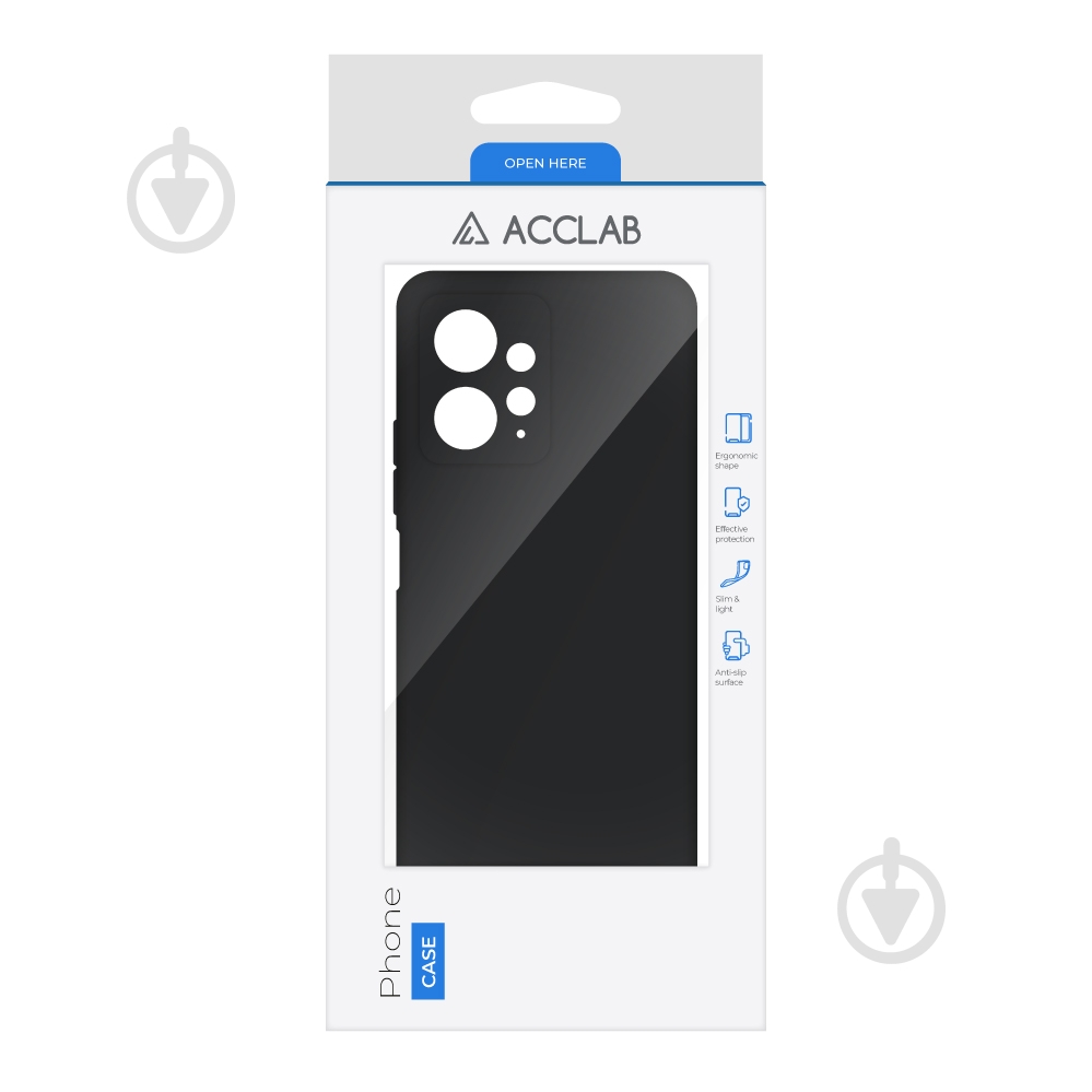 Чехол Acclab Silicone Case черный для Xiaomi Redmi Note 12 - фото 2 Чехол Acclab Silicone Case черный для Xiaomi Redmi Note 12 - фото 2