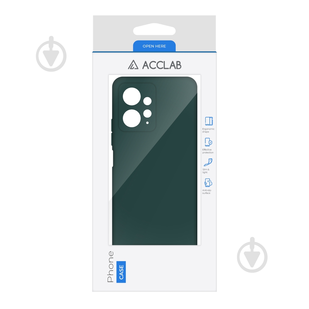 Чехол Acclab Silicone Case темно-зеленый для Xiaomi Redmi Note 12 - фото 2