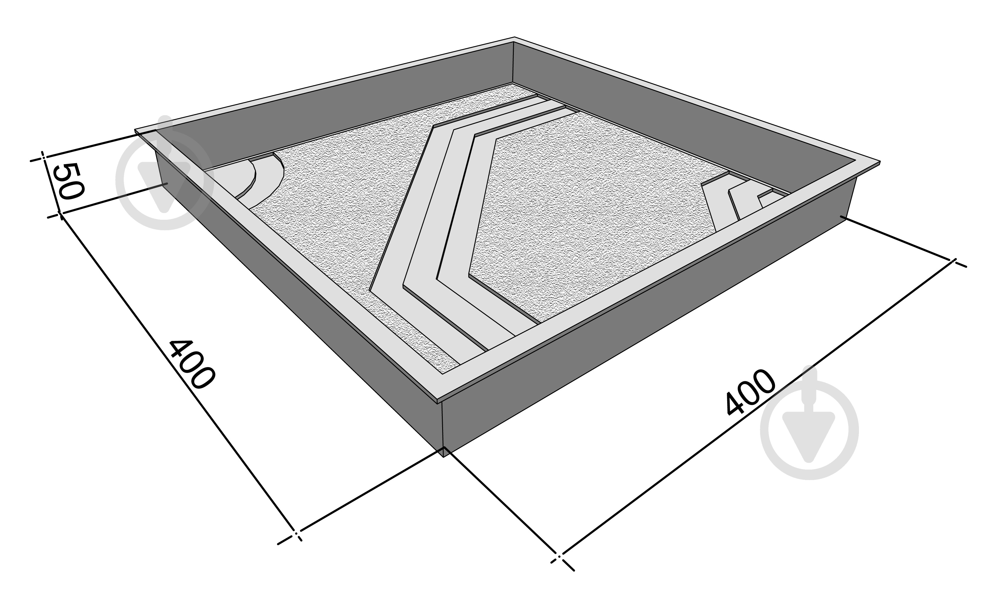 Форма Верес-2007 40x40 см для тротуарной плитки Восьмиугольник - фото 4