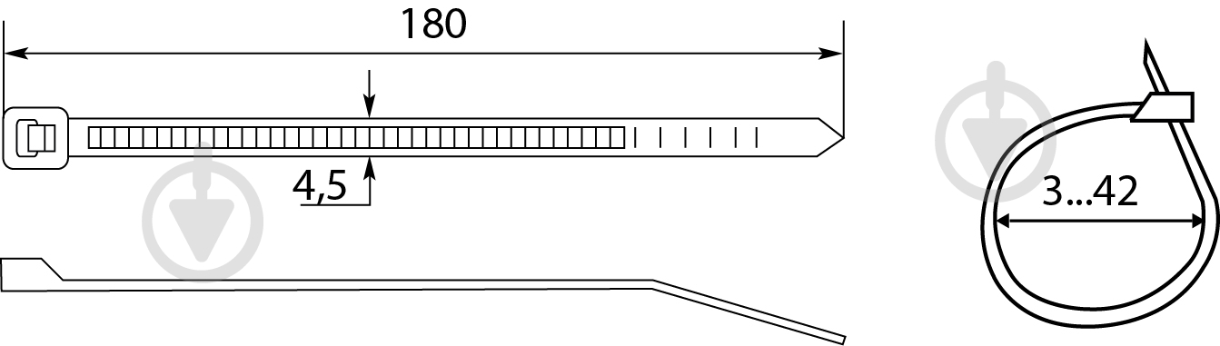 Стяжка Аско-Укрем CHS 180х5 белый - фото 3
