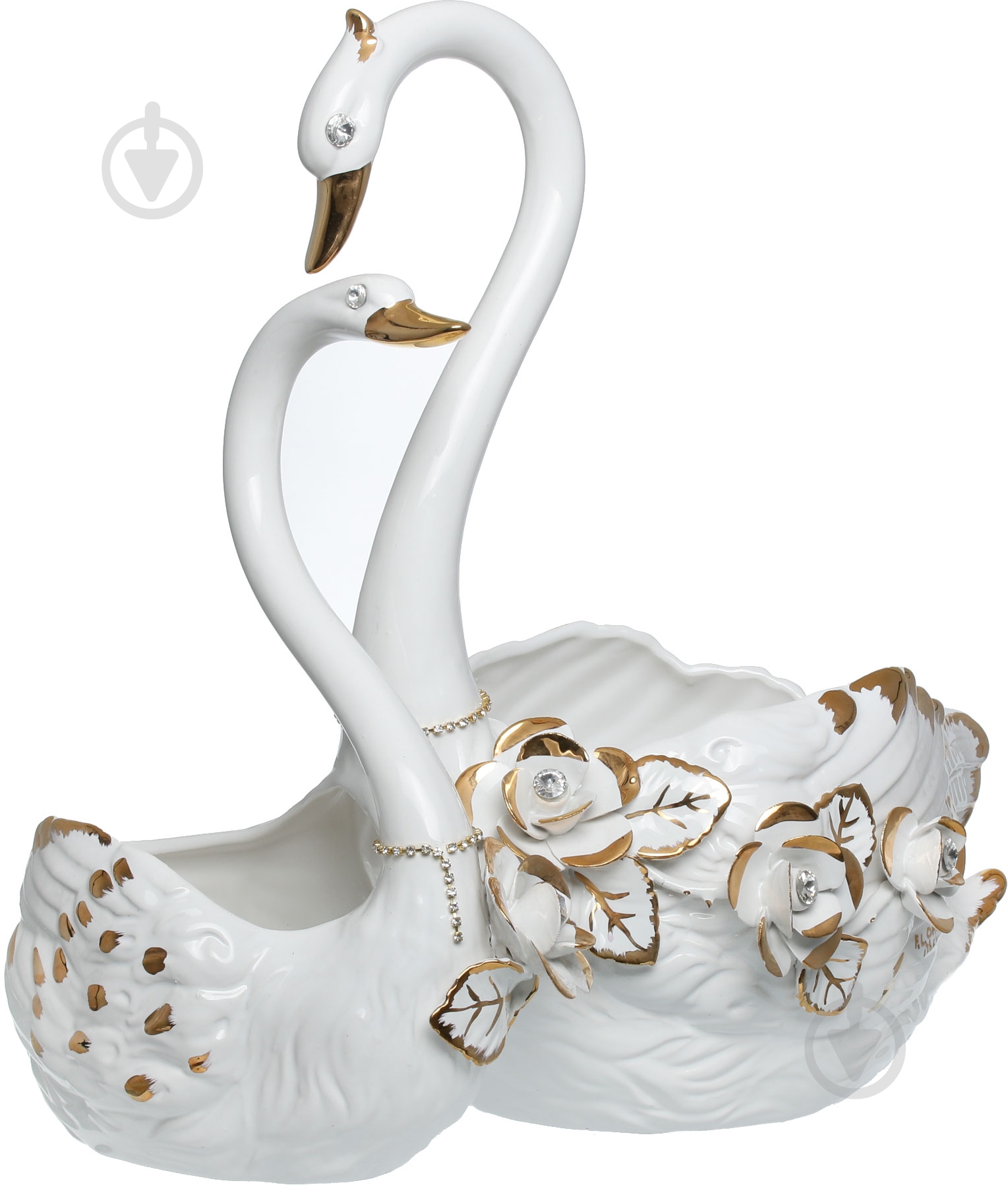 Фруктовниця Ceramiche d'arte Orgia Лебідь 42 см 335-1901 - фото 1