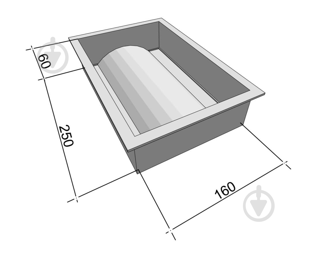 Форма Верес-2007 для водостока 250x160x60 мм для тротуарной плитки - фото 4
