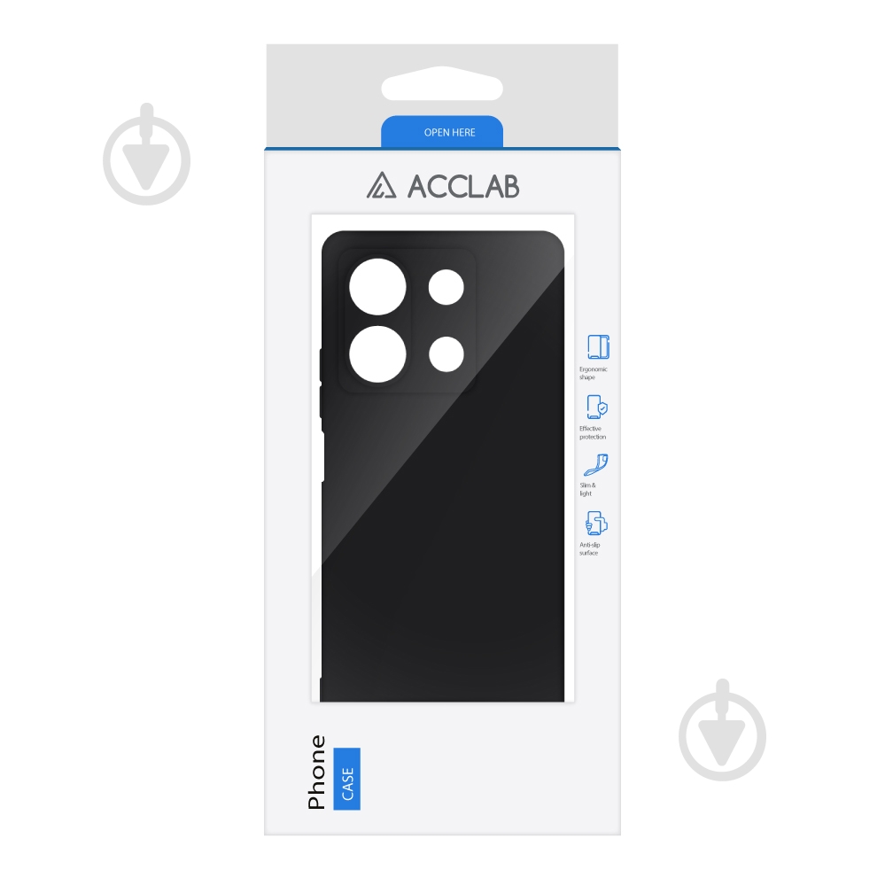 Чехол Acclab Silicone Case черный для Xiaomi Redmi Note 13 5G - фото 2