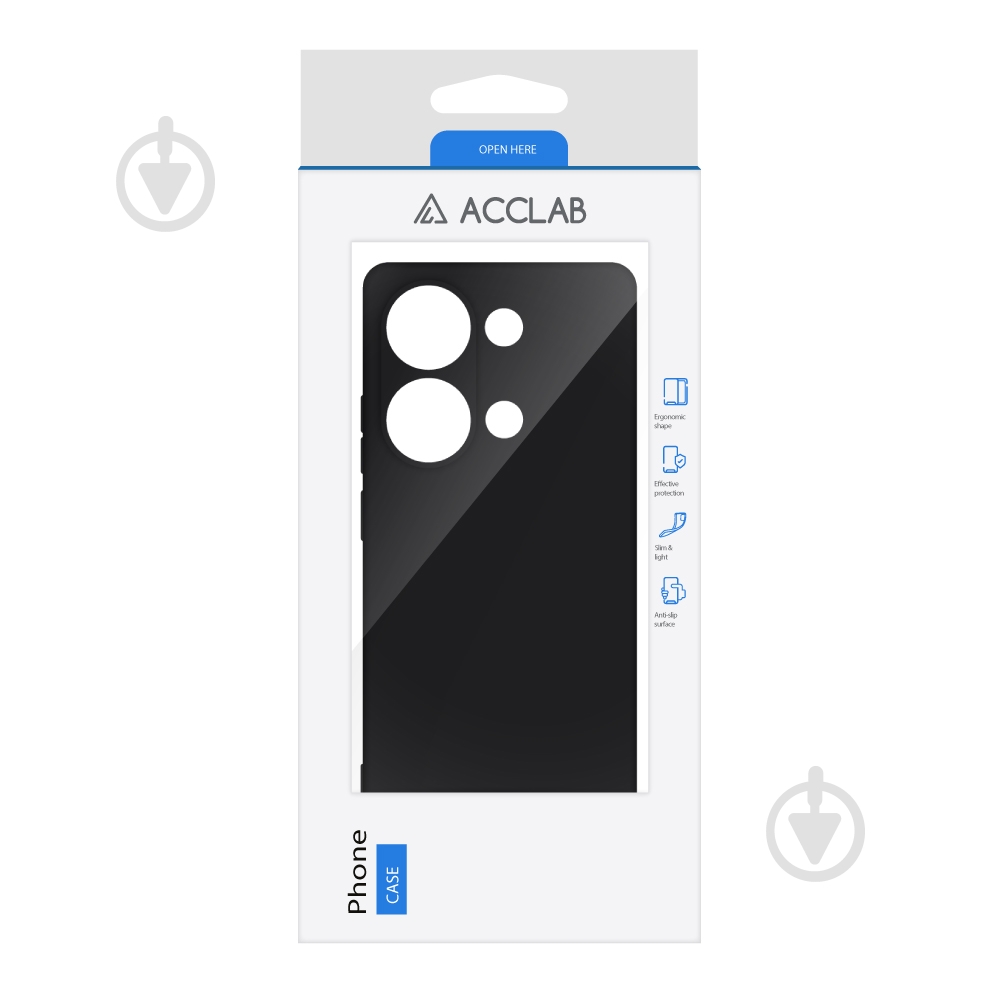 Чехол Acclab Silicone Case черный для Xiaomi Redmi Note 13 Pro 4G - фото 2