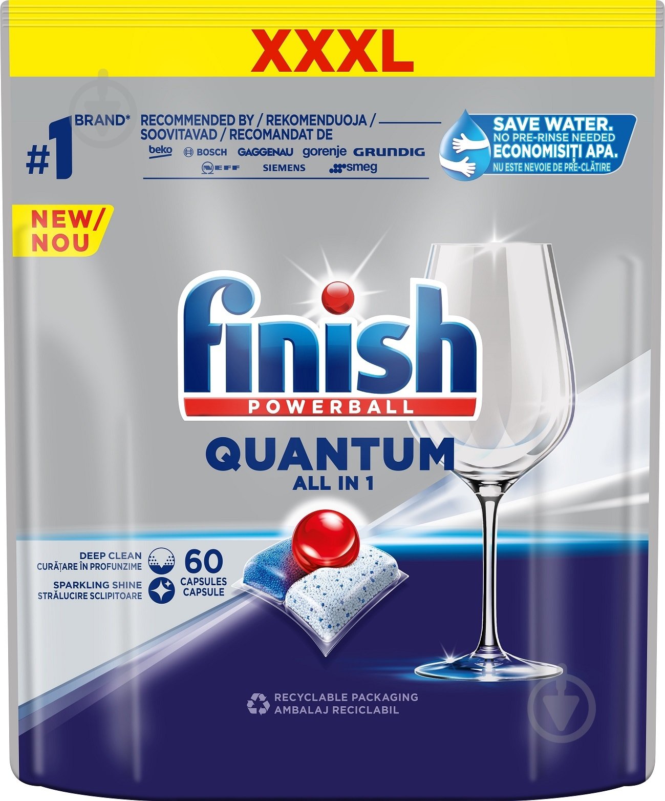 Капсули для посудомийних машин Finish Quantum All in 1 60 + 60 шт. - фото 2