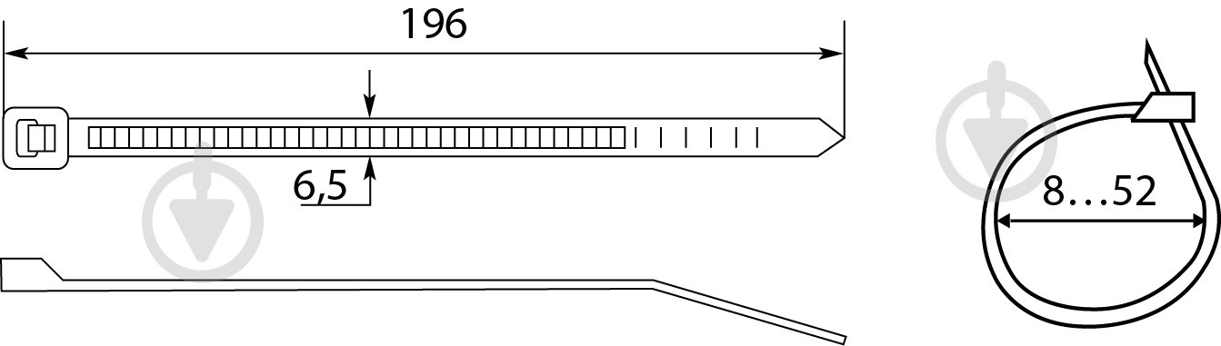 Стяжка Аско-Укрем CHS 200х8 белый - фото 4 Стяжка Аско-Укрем CHS 200х8 белый - фото 4