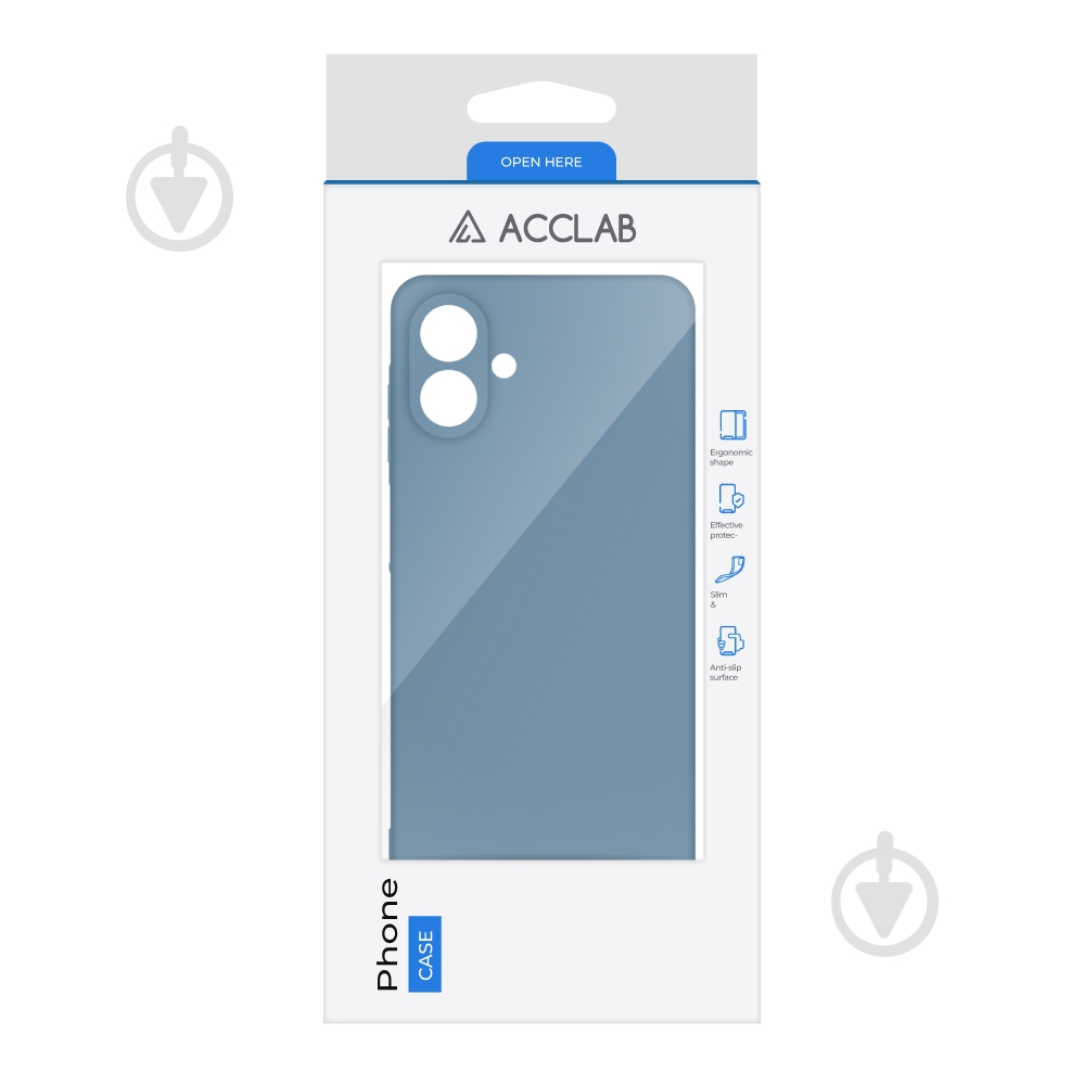 Чехол Acclab SoftShell для Samsung A07 голубой - фото 2 Чехол Acclab SoftShell для Samsung A07 голубой - фото 2