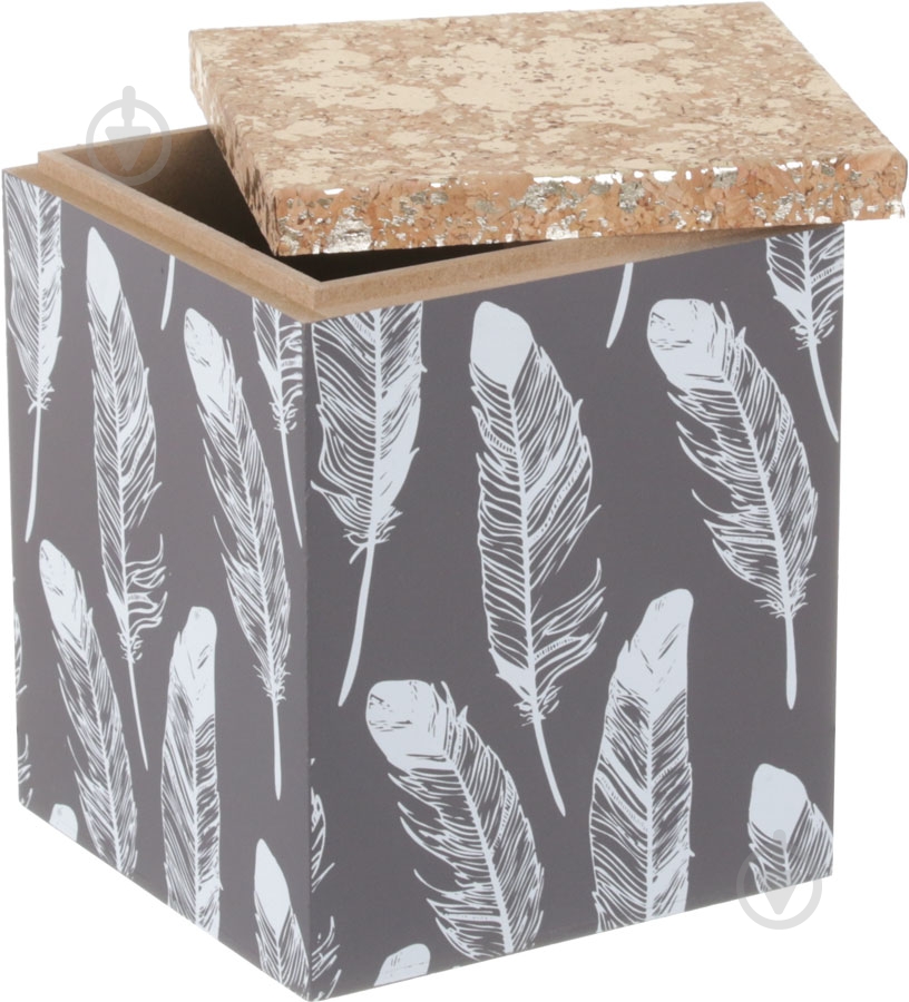Шкатулка декорирована Перья 12х12х15 см - фото 3
