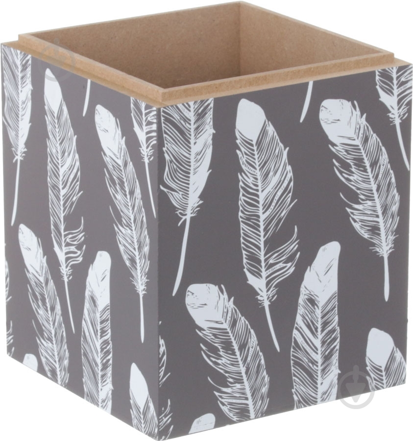 Шкатулка декорирована Перья 12х12х15 см - фото 2