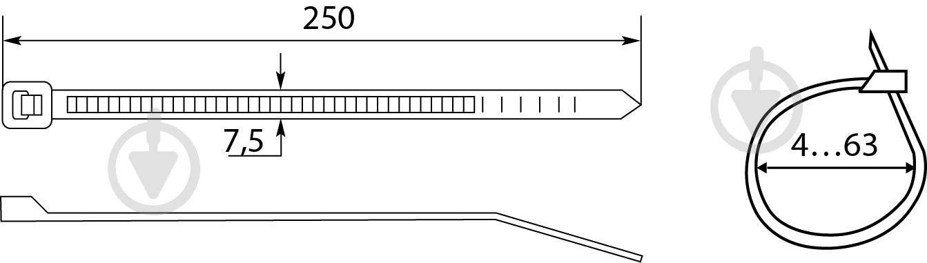 Стяжка Аско-Укрем HS 250х8 белый - фото 4