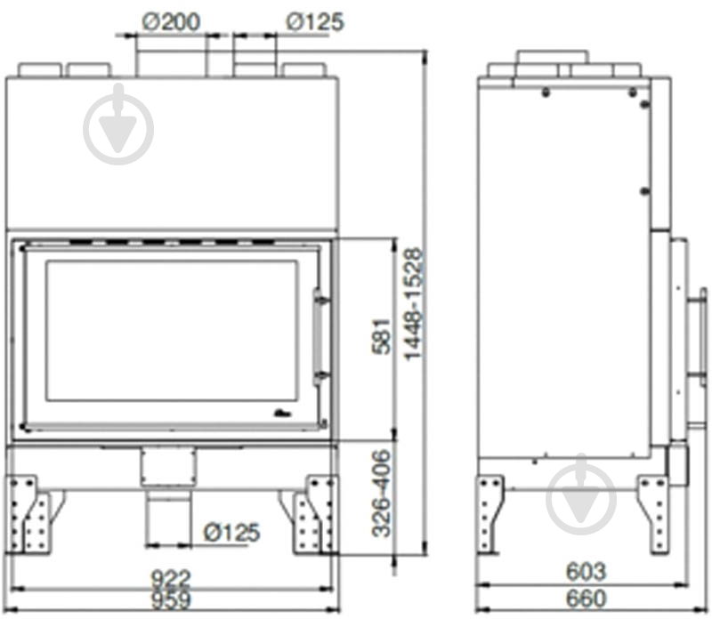 Топка для камина Uniflam 960 Evo (260-190) - фото 5 Топка для камина Uniflam 960 Evo (260-190) - фото 5
