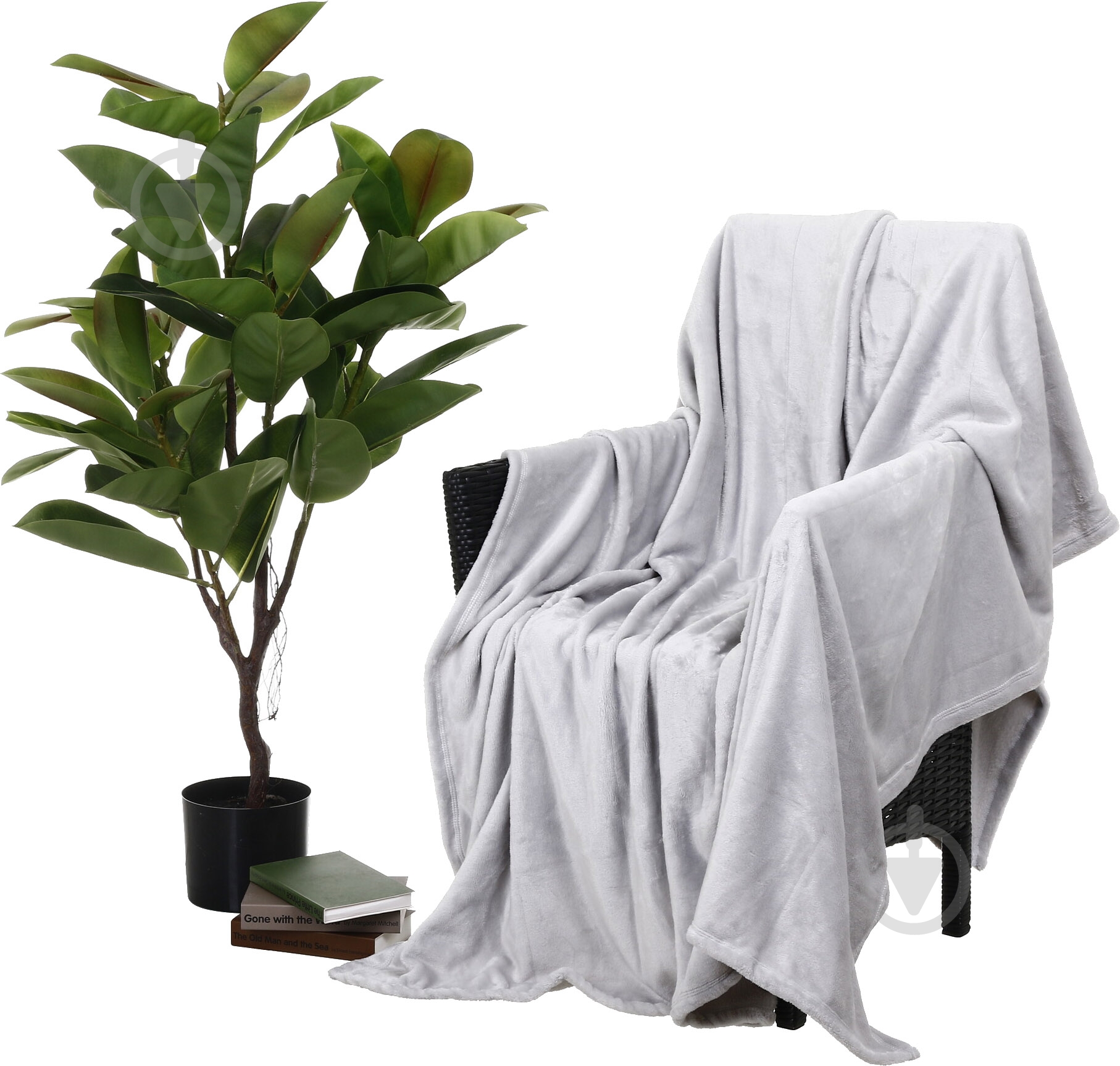 Плед из микрофибры Frannel Solid grey 160x200 см серый La Nuit - фото 1 Плед из микрофибры Frannel Solid grey 160x200 см серый La Nuit - фото 1