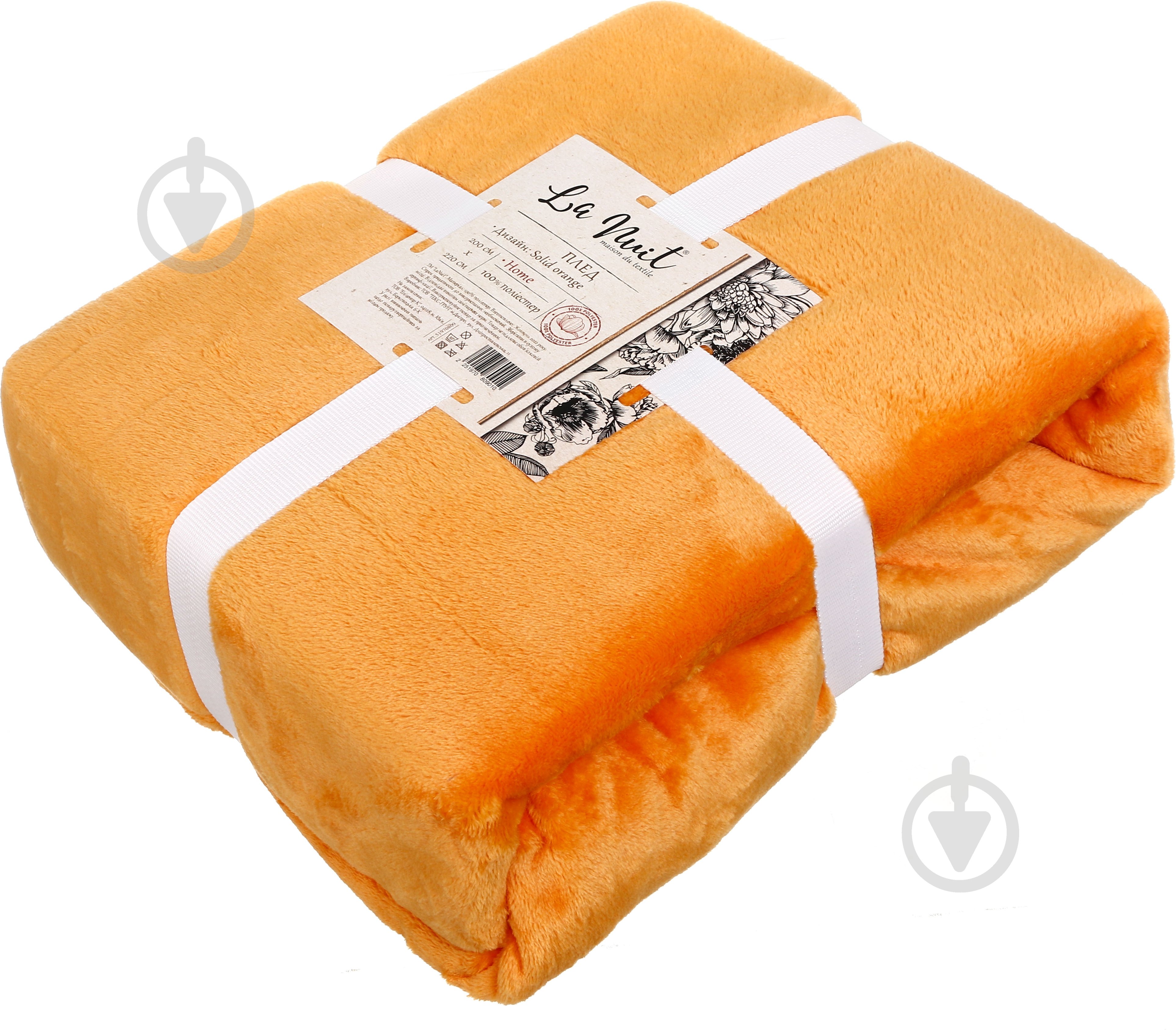 Плед Frannel Solid 220x200 см оранжевый La Nuit - фото 3 Плед Frannel Solid 220x200 см оранжевый La Nuit - фото 3