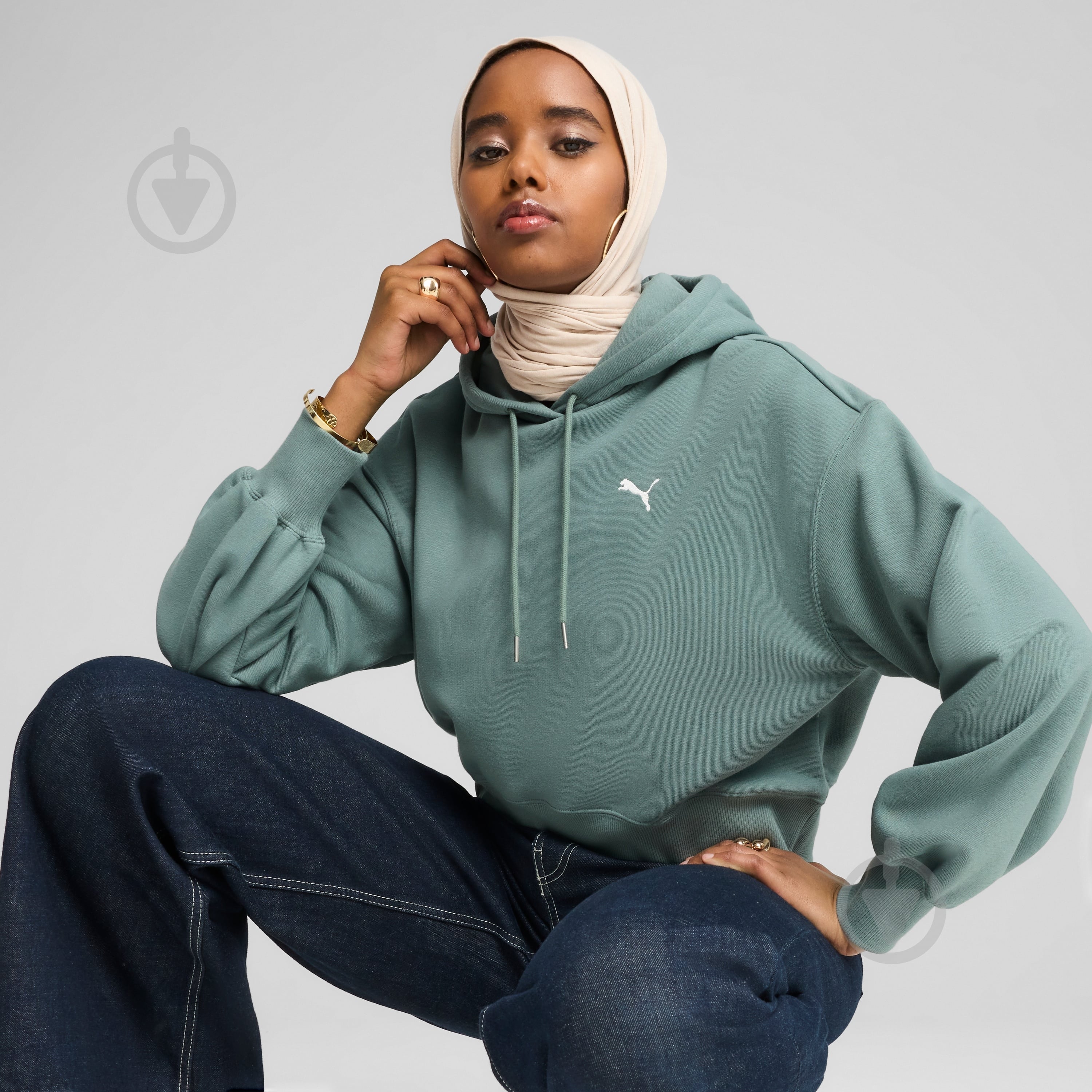 ᐉ Худі Puma WARDROBE ESS Relaxed Cropped Hoodie TR 62974630 р.L
