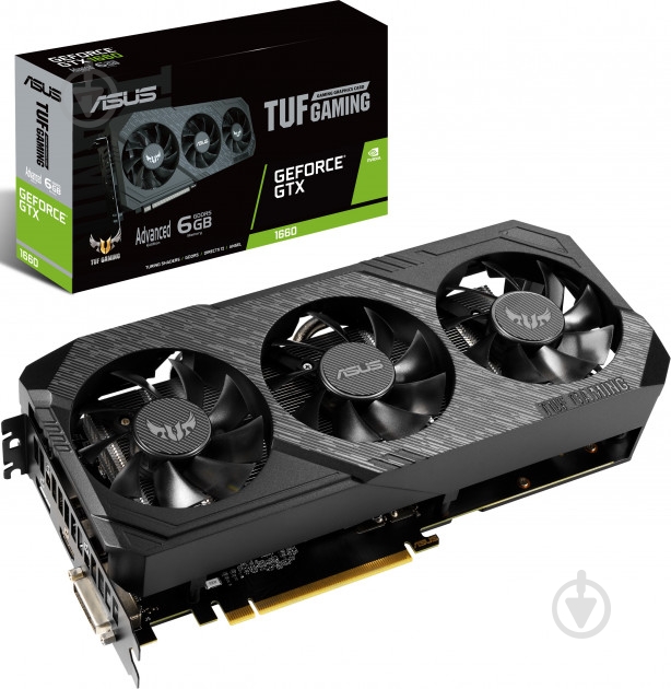 Видеокарта Asus GeForce GTX 1660 6GB GDDR5 192bit (TUF3-GTX1660-A6G-GAMING) - фото 1 Видеокарта Asus GeForce GTX 1660 6GB GDDR5 192bit (TUF3-GTX1660-A6G-GAMING) - фото 1